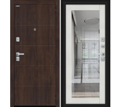 Дверь входная металлическая «Флэт/BChrome» Almon/Bianco Melinga