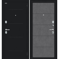 Дверь входная металлическая «Граффити-1» Букле черное/Slate Art