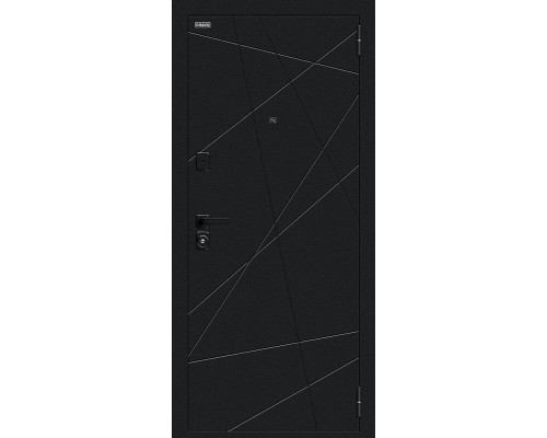 Дверь входная металлическая «Граффити-5/SBlack» Букле черное/Slate Art