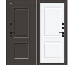 Дверь входная металлическая с терморазрывом «Thermo Некст МФ/SBlack» Старк шоколад/White Silk