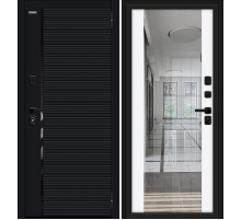 Дверь входная металлическая «Лайнер/SBlack» Black Shell/White