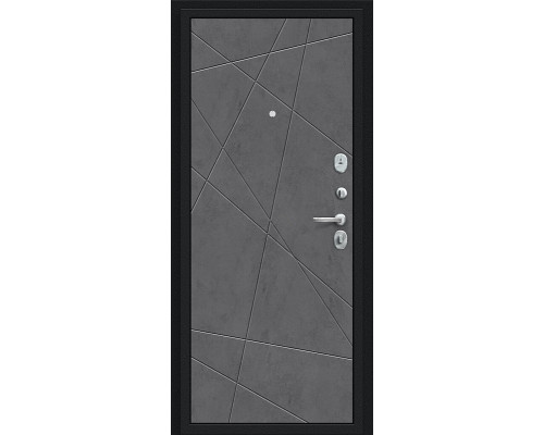 Дверь входная металлическая «Граффити-5» Букле черное/Slate Art