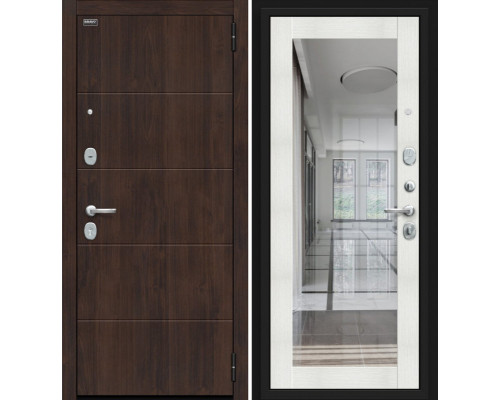 Дверь входная металлическая «Флэт Kale» Almon 28/Bianco Veralinga