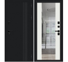 Дверь входная металлическая «Эйр» Букле черное/White Shell