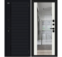 Дверь входная металлическая «Лайнер-3» Total Black/Off-white