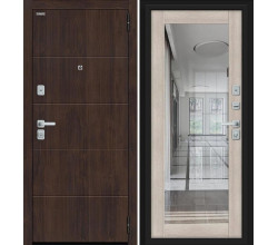 Дверь входная металлическая «Флэт/BChrome» Cappuccino Melinga