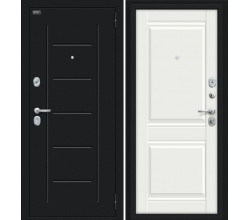 Дверь входная металлическая «Некст Kale» Букле черное/Off-white