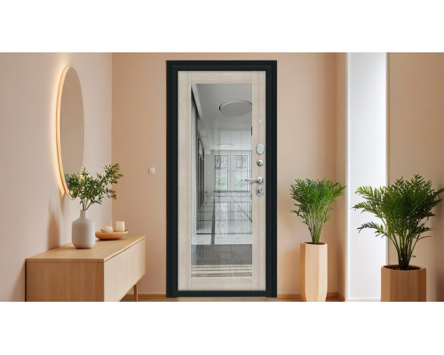 Дверь входная металлическая «Флэш 119.Б15» Букле черное/Cappuccino Veralinga