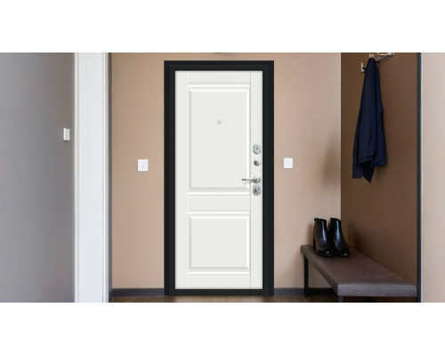 Дверь входная металлическая «Некст Kale» Букле черное/Off-white