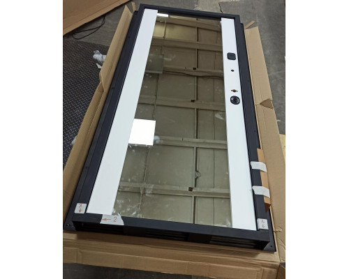 Дверь входная металлическая «Матрикс-3» Total Black/Off-white