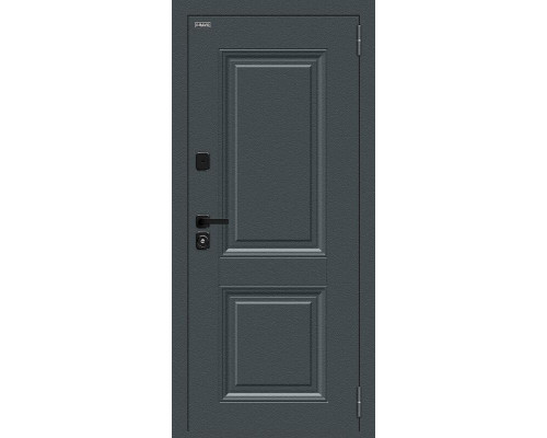 Дверь входная металлическая с терморазрывом «Thermo Некст МФ/SBlack» Старк антрацит/White Silk