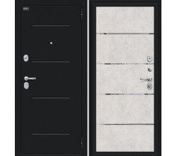 Дверь входная металлическая «Лайн» Букле черное/Look Art