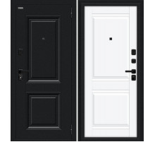 Дверь входная металлическая «Некст МФ/SBlack» Букле черное/White Silk