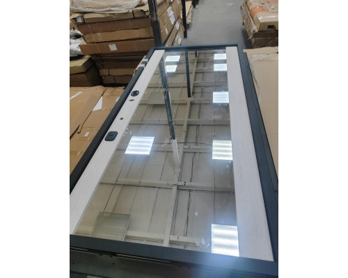 Дверь входная металлическая «Лайнер-3» Total Black/Nordic Oak