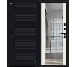 Дверь входная металлическая «Лайнер-3» Total Black/Off-white