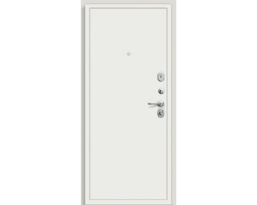 Дверь входная металлическая «Аура Kale» Off-white R/Шагрень белая