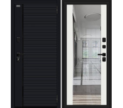Дверь входная металлическая «Лайнер-3» Total Black/Off-white