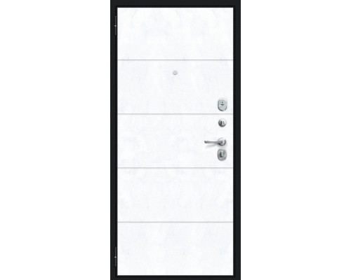 Дверь входная металлическая «Граффити-1 Инсайд» Букле черное/Snow Art