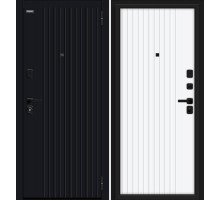 Дверь входная металлическая «Граффити-32/SBlack» Black Shell/White Pro