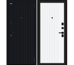 Дверь входная металлическая «Граффити-32/SBlack» Black Shell/White Pro