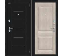 Дверь входная металлическая «Некст Kale» Букле черное/Cappuccino Veralinga