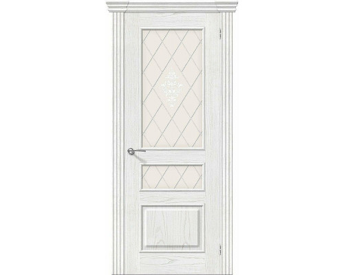 Межкомнатная дверь Сорренто, цвет: Т-23 (Жемчуг) Размер полотна в мм: 200*60 Стекло: Худ.