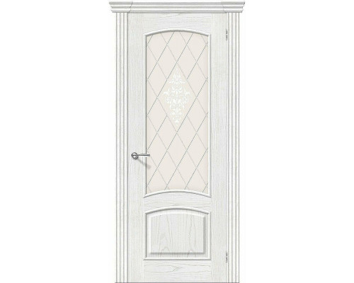 Межкомнатная дверь Амальфи, цвет: Т-23 (Жемчуг) Размер полотна в мм: 200*60 Стекло: Худ.