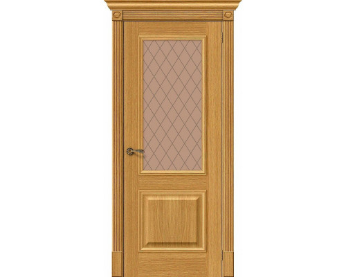 Межкомнатная дверь Вуд Классик-13, цвет: Natur Oak Размер полотна в мм: 200*90 Стекло: Bronze Сrystal
