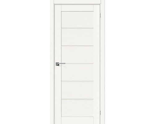 Межкомнатная дверь Вуд Модерн-22, цвет: Whitey Размер полотна в мм: 200*60 Стекло: Magic Fog