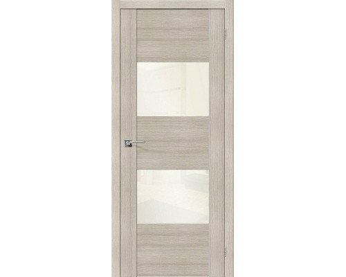 Межкомнатная дверь VG2 WР, цвет: Cappuccino Veralinga Размер полотна в мм: 200*90 Стекло: White Pearl
