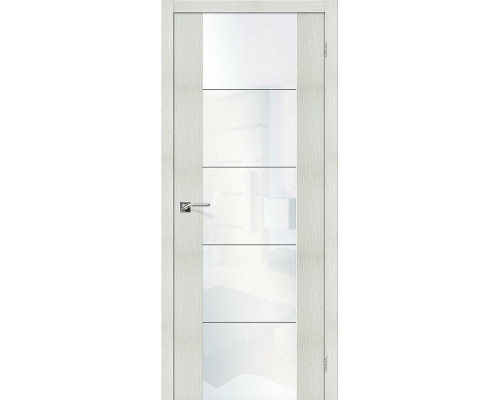Межкомнатная дверь V4 WW, цвет: Bianco Veralinga Размер полотна в мм: 200*60 Стекло: White Waltz