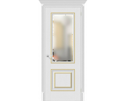 Межкомнатная дверь Классико-33G-27, цвет: Virgin Размер полотна в мм: 200*60 Стекло: Magic Fog