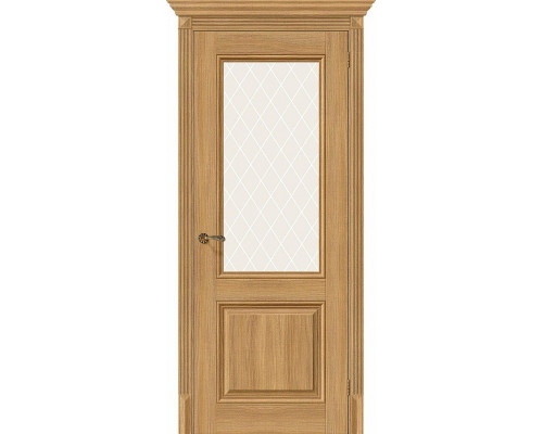 Межкомнатная дверь Классико-33, цвет: Anegri Veralinga Размер полотна в мм: 200*60 Стекло: White Сrystal