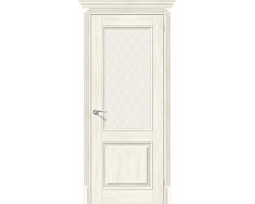 Межкомнатная дверь Классико-33, цвет: Nordic Oak Размер полотна в мм: 200*60 Стекло: White Сrystal