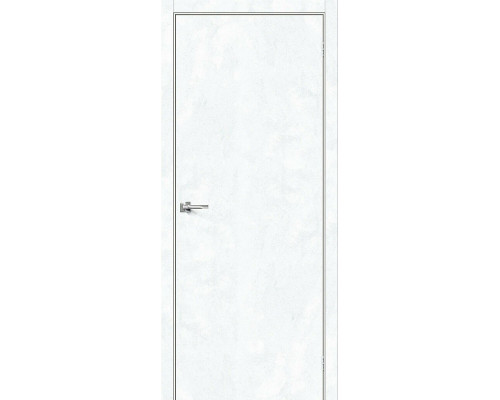 Межкомнатная дверь Браво-0, цвет: Snow Art Размер полотна в мм: 200*60