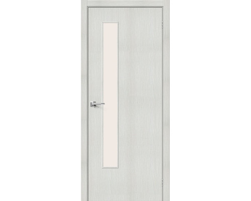 Межкомнатная дверь Браво-9, цвет: Bianco Veralinga Размер полотна в мм: 200*40 Стекло: Magic Fog