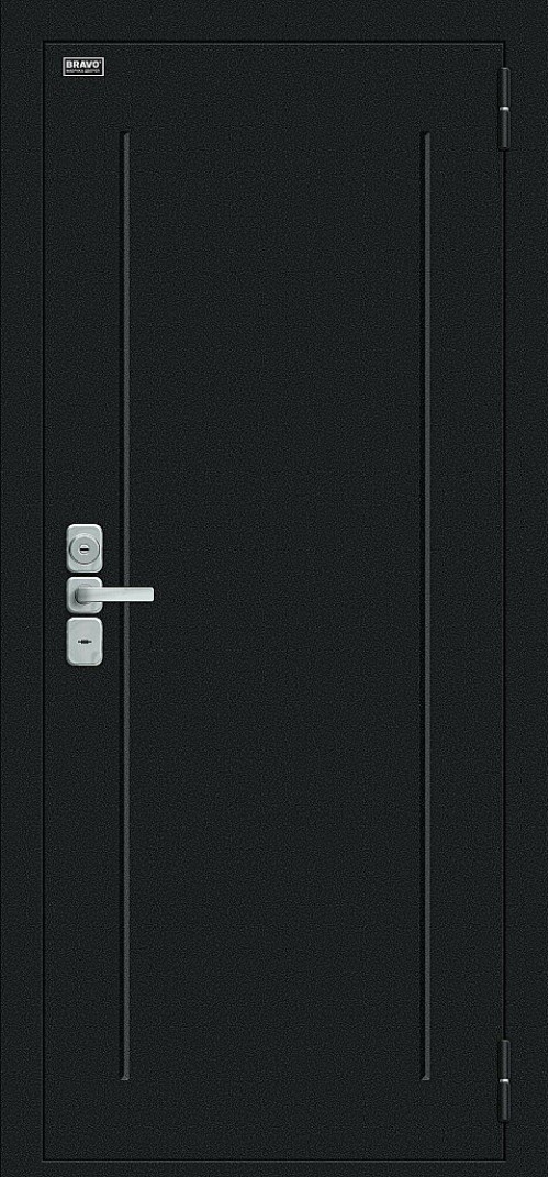 Входная дверь Глори, цвет: Букле черное/Wenge Veralinga Размер полотна в мм: 205*96 правое