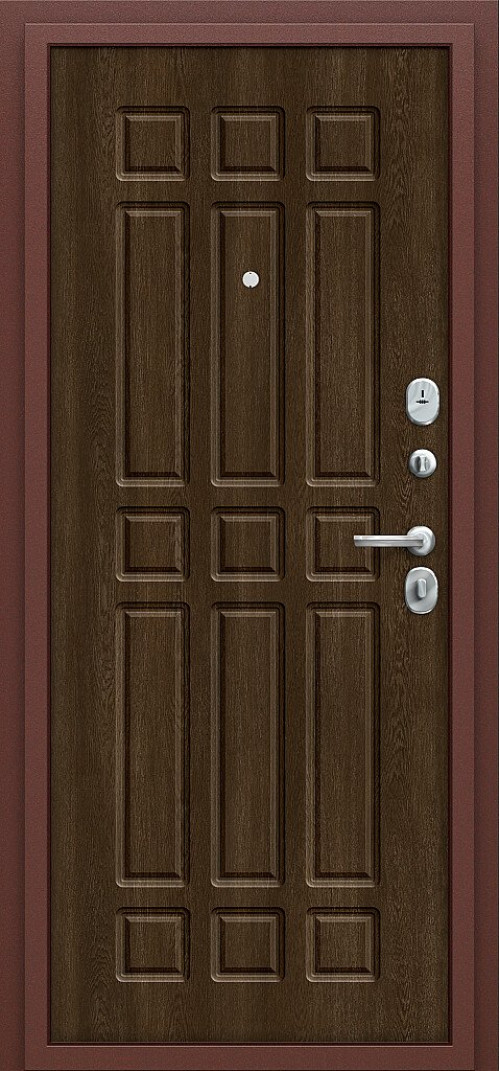 Входная дверь Любо Мини, цвет: Антик медный/Dark Barnwood Размер полотна в мм: 190*86 левое