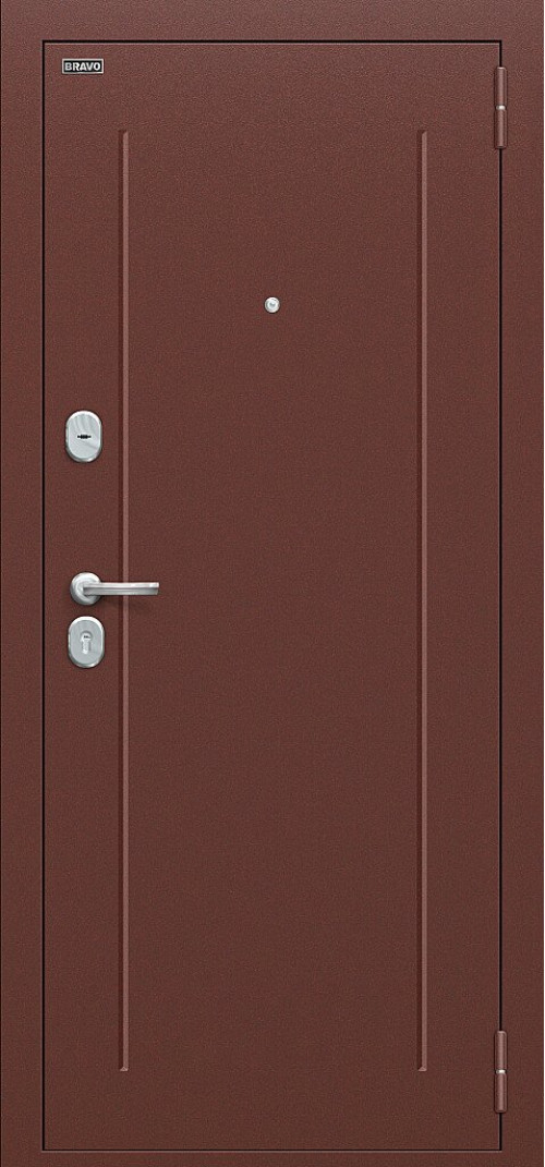 Входная дверь Любо Мини, цвет: Антик медный/Dark Barnwood Размер полотна в мм: 190*86 левое