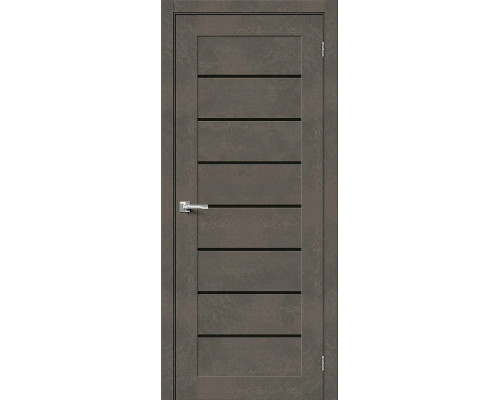 Межкомнатная дверь Браво-22, цвет: Brut Beton Размер полотна в мм: 200*90 Стекло: Black Star