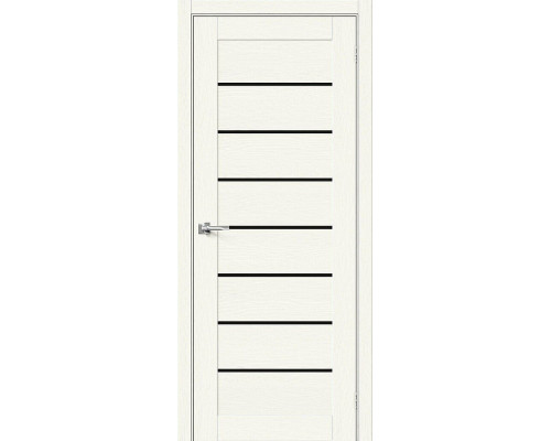 Межкомнатная дверь Браво-22, цвет: White Wood Размер полотна в мм: 200*60 Стекло: Black Star