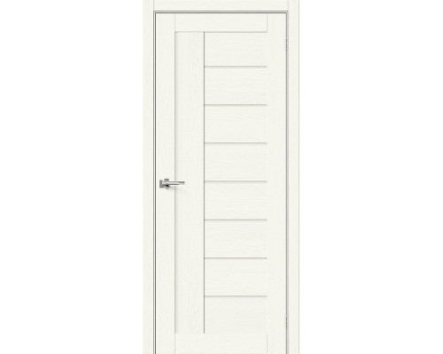 Межкомнатная дверь Браво-29, цвет: White Wood Размер полотна в мм: 200*60 Стекло: Magic Fog