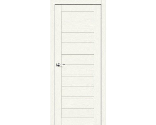 Межкомнатная дверь Браво-28, цвет: White Wood Размер полотна в мм: 200*60 Стекло: Magic Fog