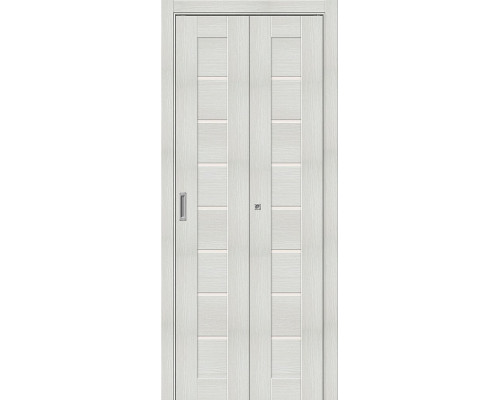 Складная дверь Браво-22, цвет: Bianco Veralinga Размер полотна в мм: 200*40 Стекло: Magic Fog