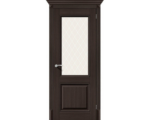 Межкомнатная дверь Классико-33, цвет: Wenge Veralinga Размер полотна в мм: 200*80 Стекло: White Сrystal