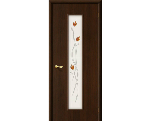 Межкомнатная дверь 22Х, цвет: Л-13 (Венге) Размер полотна в мм: 200*70 Стекло: Фьюзинг