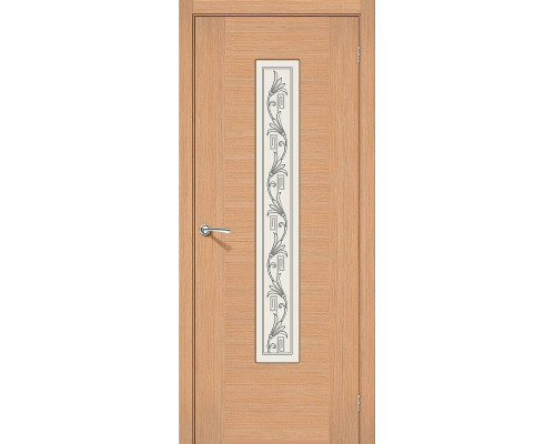 Межкомнатная дверь Рондо, цвет: Ф-01 (Дуб) Размер полотна в мм: 200*90 Стекло: Худ.