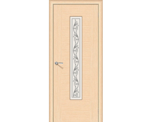 Межкомнатная дверь Рондо, цвет: Ф-22 (БелДуб) Размер полотна в мм: 200*90 Стекло: Худ.