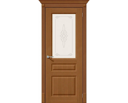 Межкомнатная дверь Статус-15, цвет: Ф-11 (Орех) Размер полотна в мм: 200*80 Стекло: Худ.