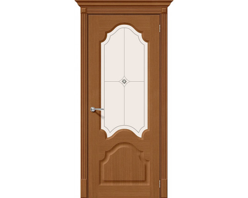 Межкомнатная дверь Афина, цвет: Ф-11 (Орех) Размер полотна в мм: 200*90 Стекло: Худ.